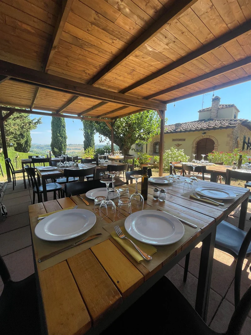 Terrazza panoramica per la degustazione vini San Giusto