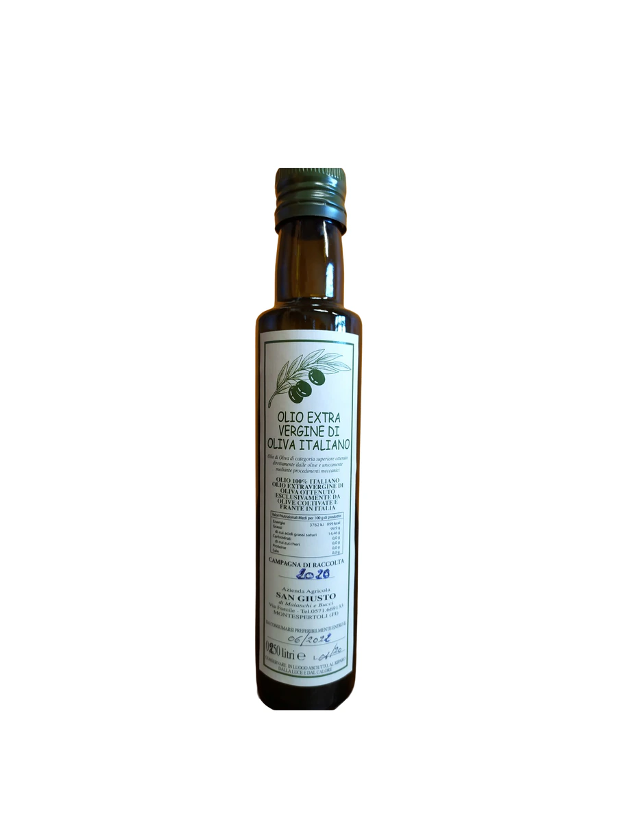 Olio extravergine in bottiglia di vetro piccola